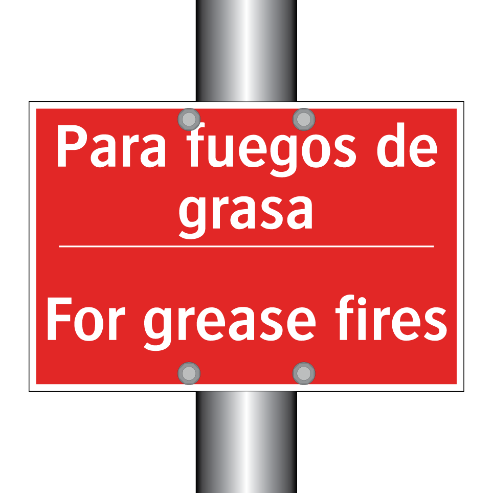 Para fuegos de grasa - For grease fires
