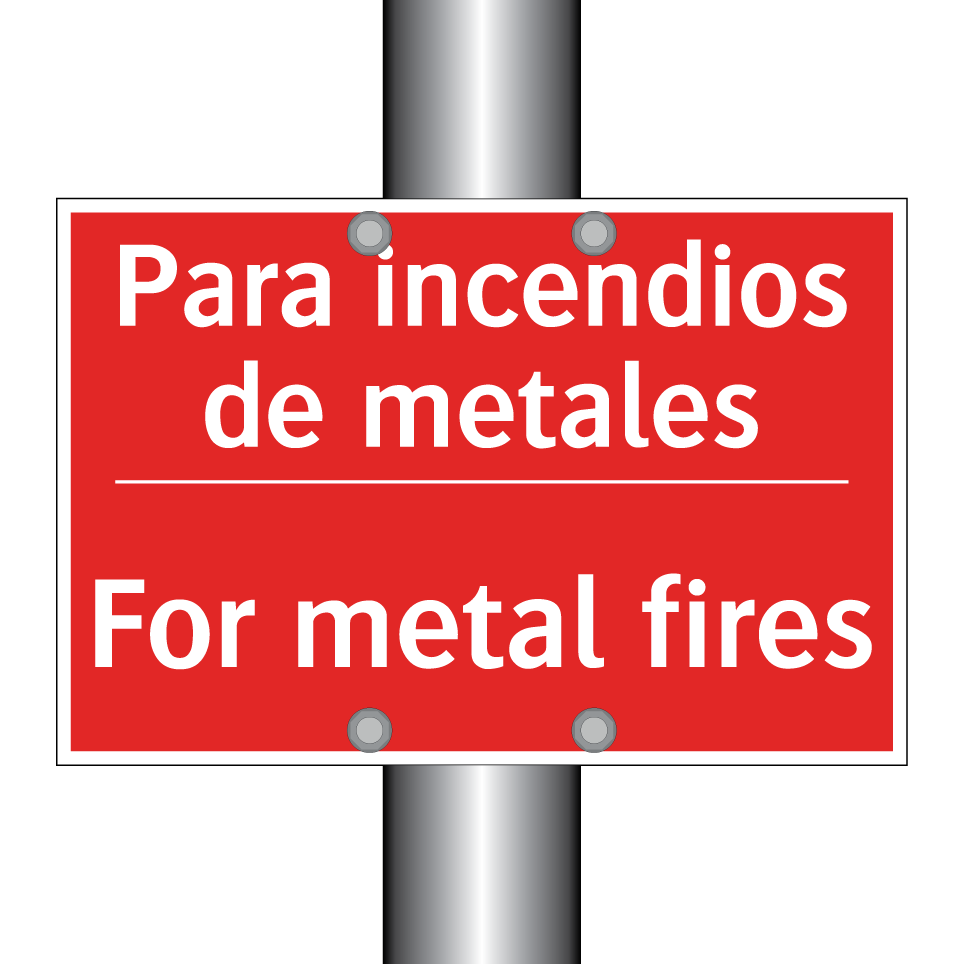 Para incendios de metales - For metal fires