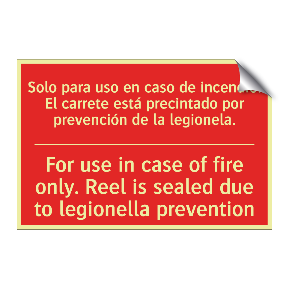 Solo para uso en caso de /.../ - For use in case of fire only. /.../
