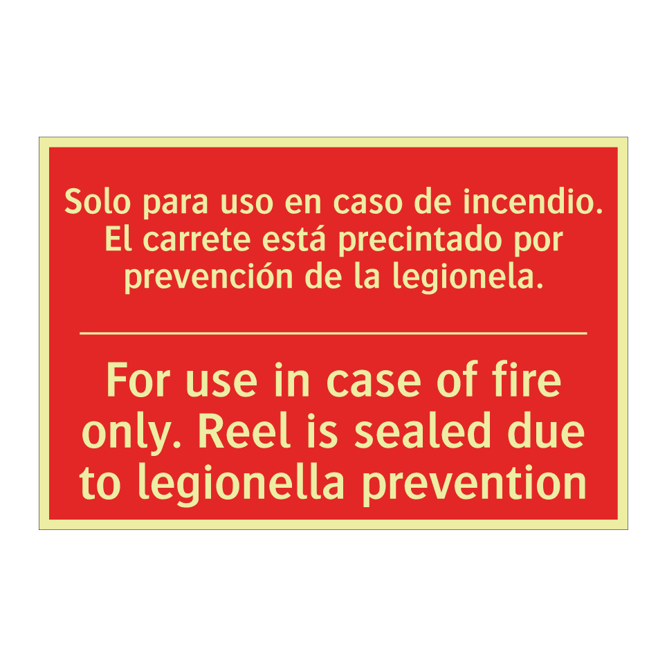 Solo para uso en caso de /.../ - For use in case of fire only. /.../