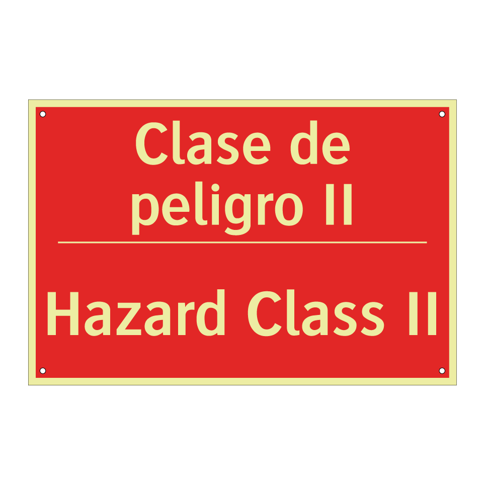 Clase de peligro II - Hazard Class II