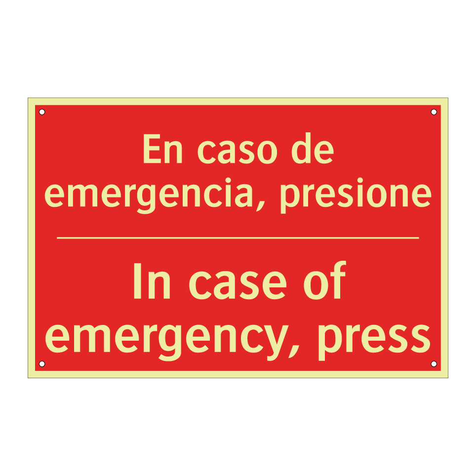 En caso de emergencia, /.../ - In case of emergency, press