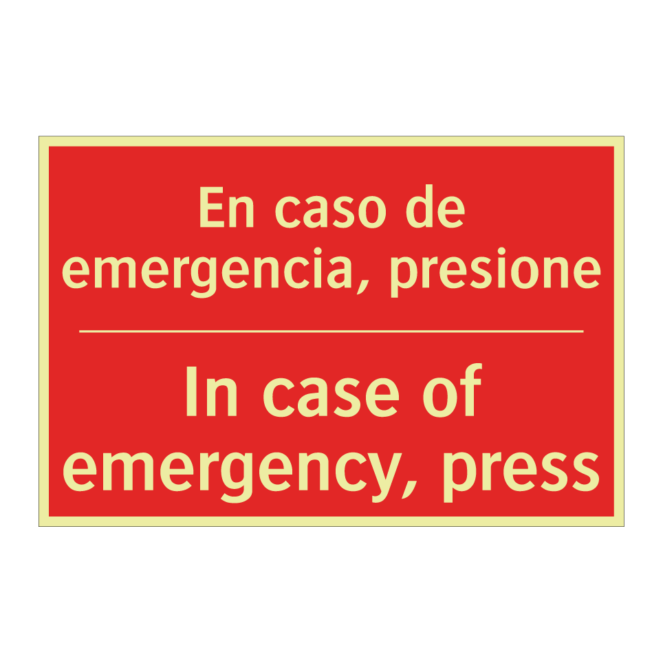 En caso de emergencia, /.../ - In case of emergency, press