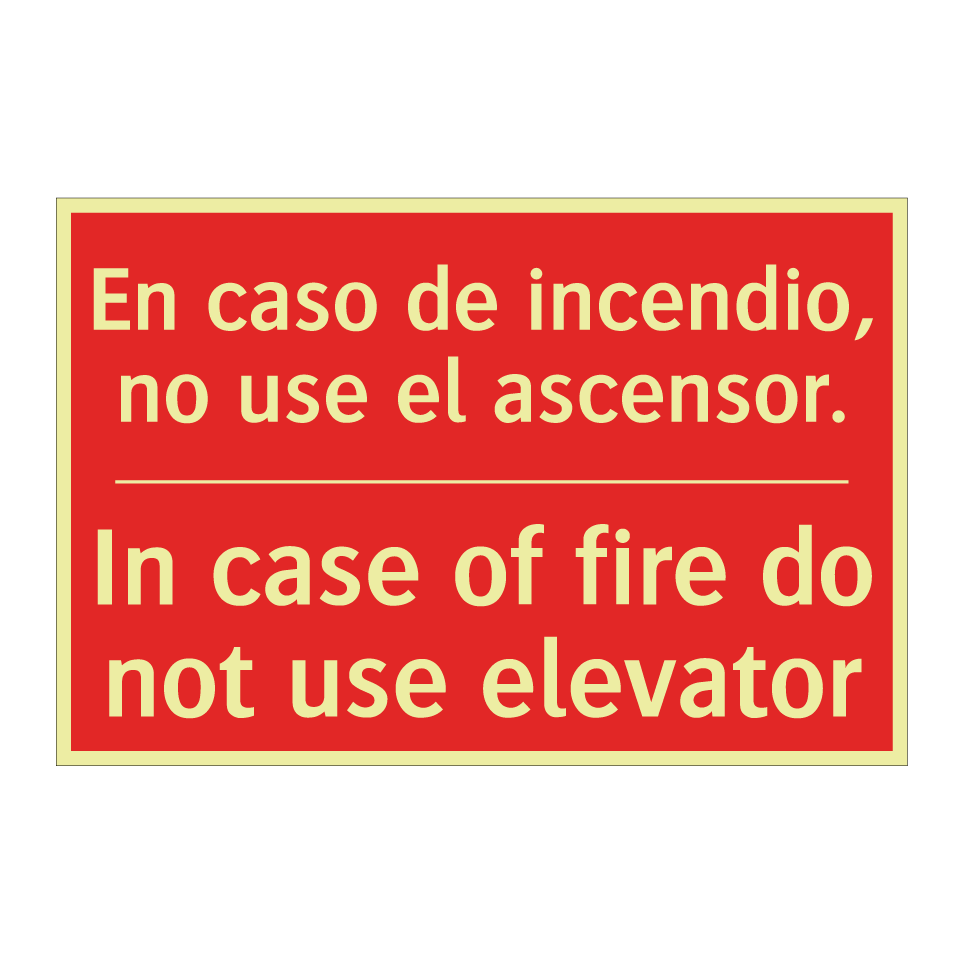 En caso de incendio, no use /.../ - In case of fire do not use /.../