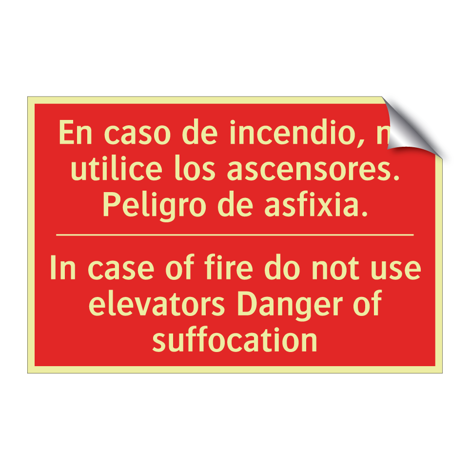 En caso de incendio, no /.../ - In case of fire do not use /.../
