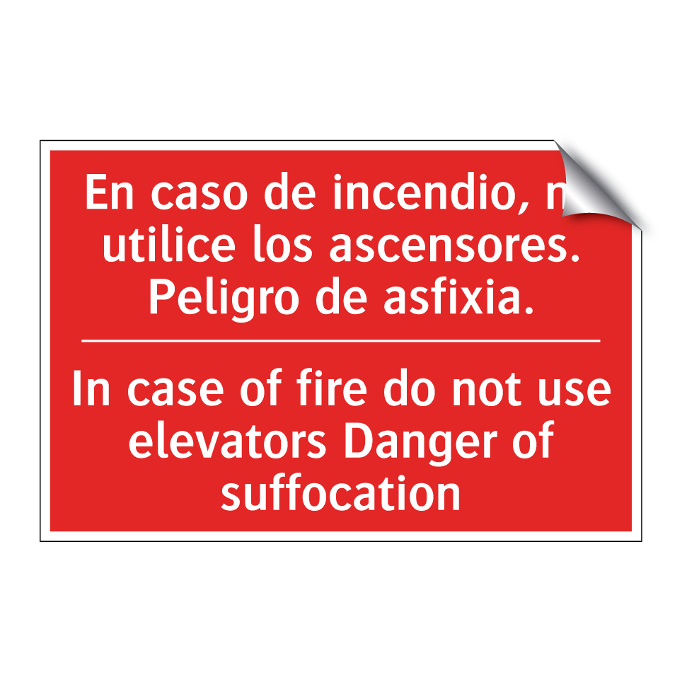En caso de incendio, no /.../ - In case of fire do not use /.../