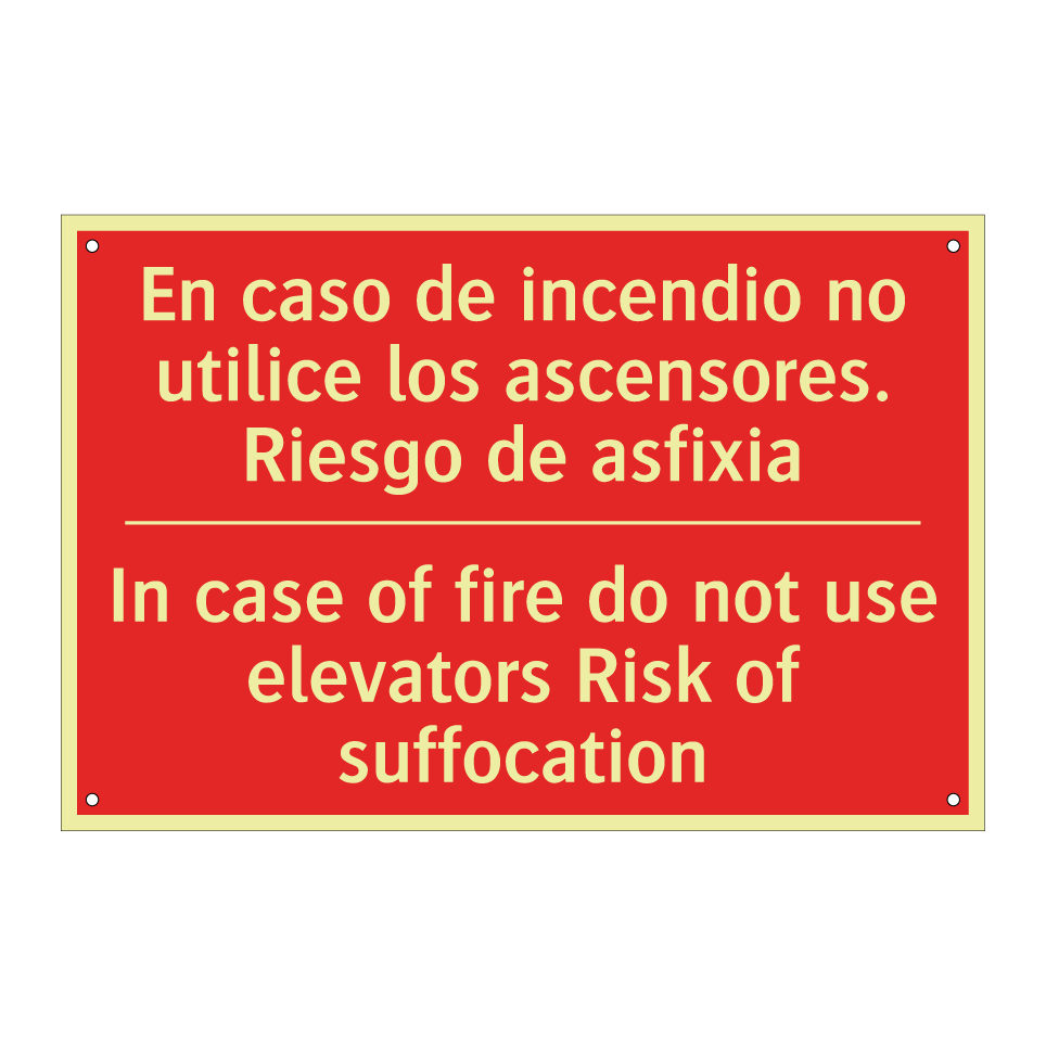 En caso de incendio no /.../ - In case of fire do not use /.../