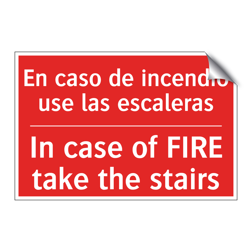 En caso de incendio use las /.../ - In case of FIRE take the /.../