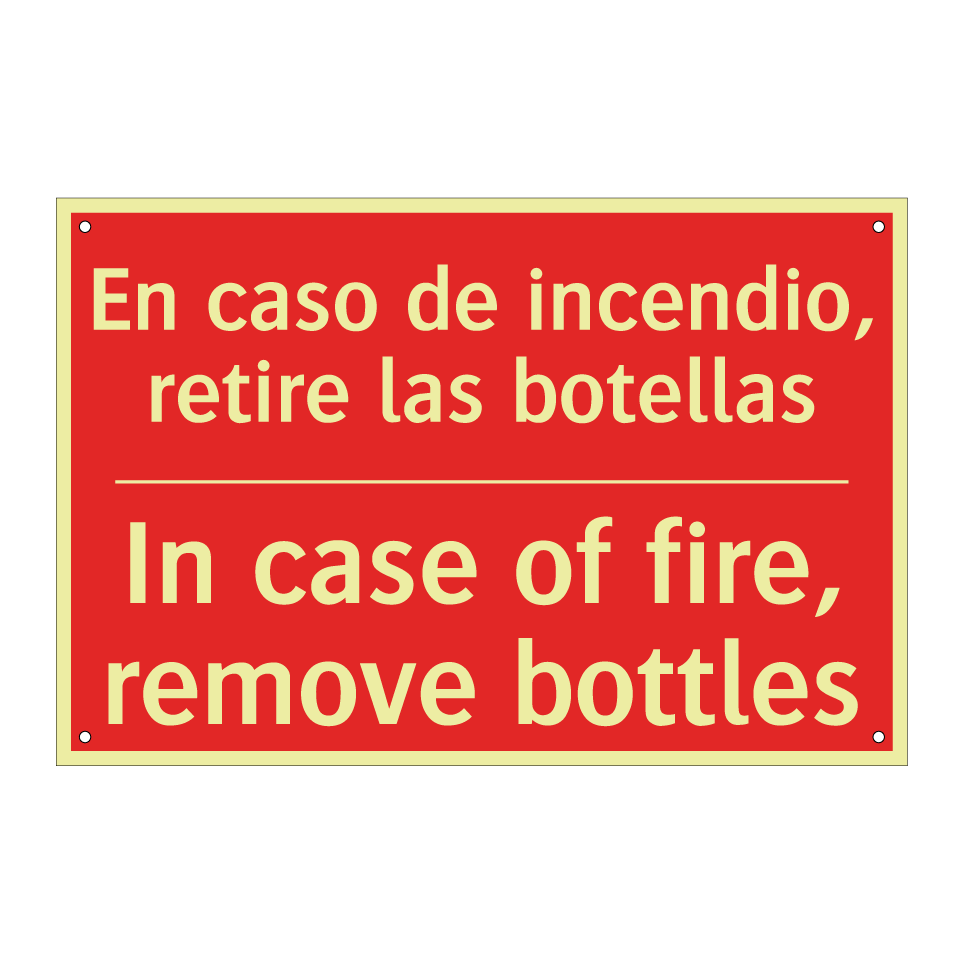 En caso de incendio, retire /.../ - In case of fire, remove /.../