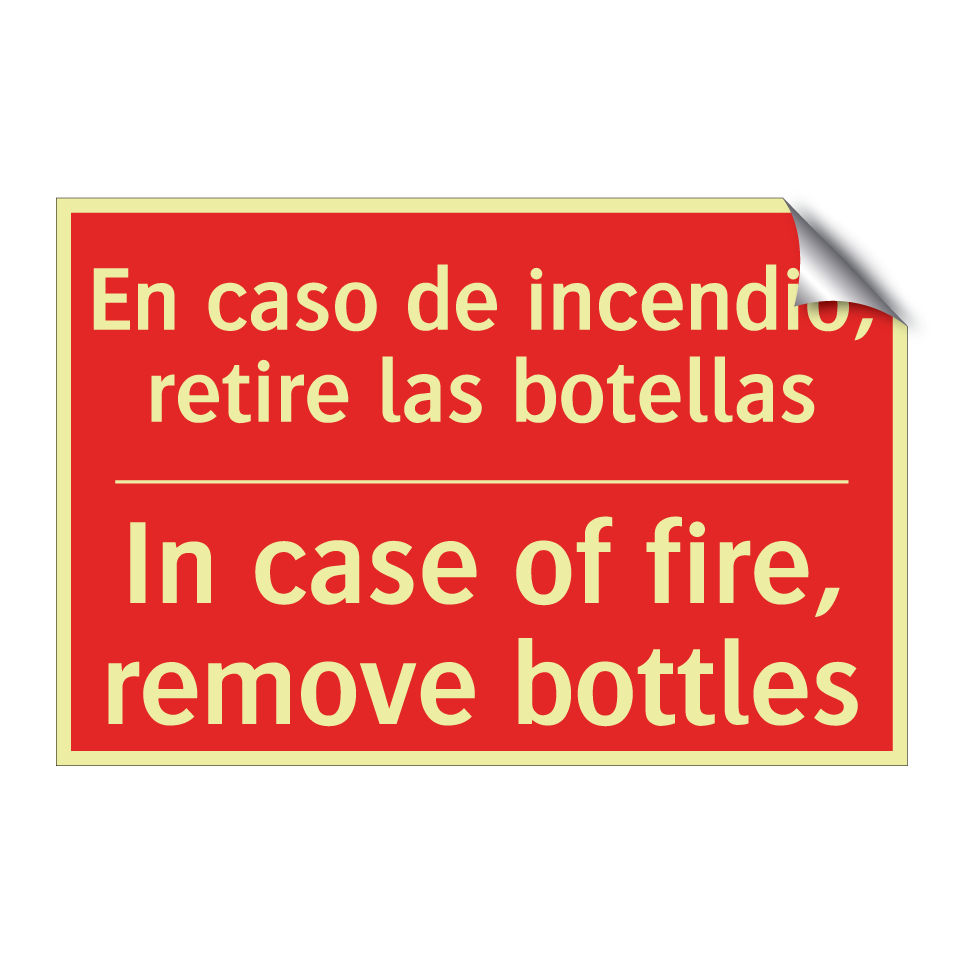 En caso de incendio, retire /.../ - In case of fire, remove /.../