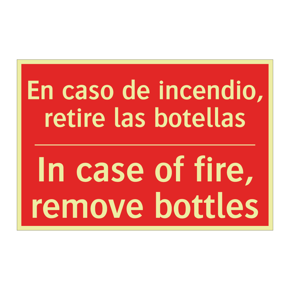 En caso de incendio, retire /.../ - In case of fire, remove /.../