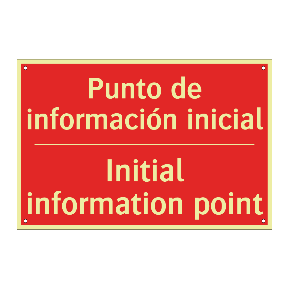 Punto de información inicial - Initial information point