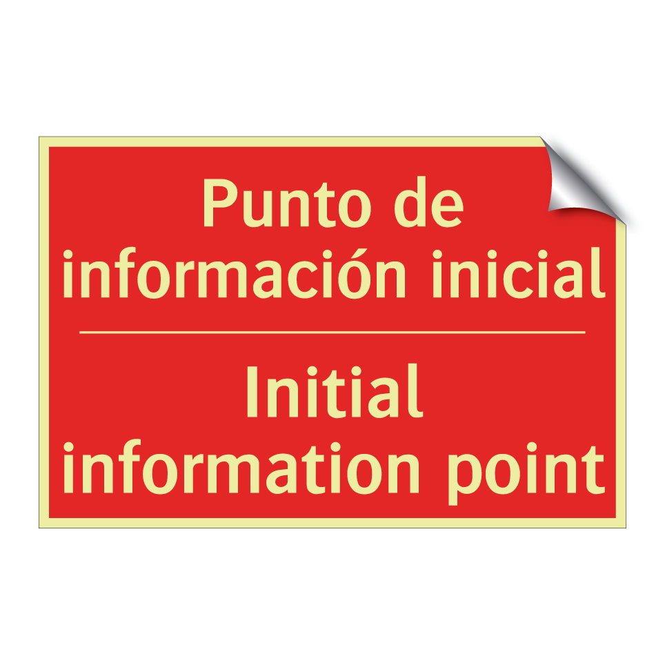 Punto de información inicial - Initial information point
