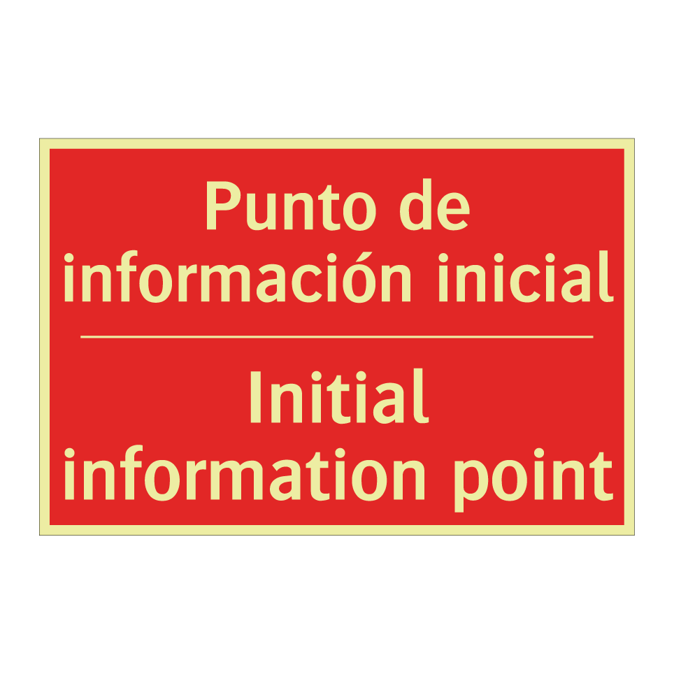 Punto de información inicial - Initial information point