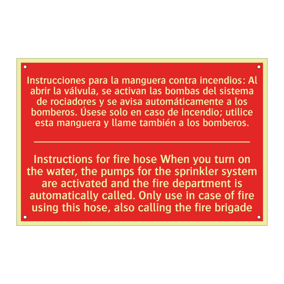Instrucciones para la /.../ - Instructions for fire hose /.../