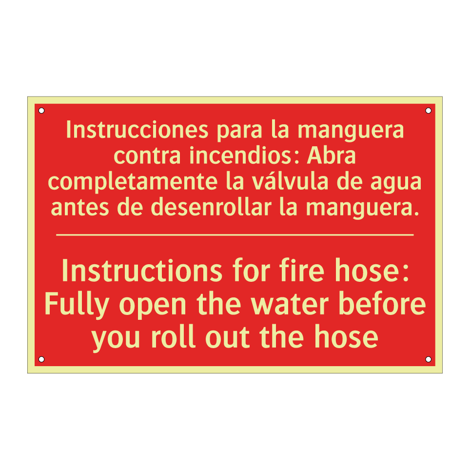 Instrucciones para la /.../ - Instructions for fire hose: /.../