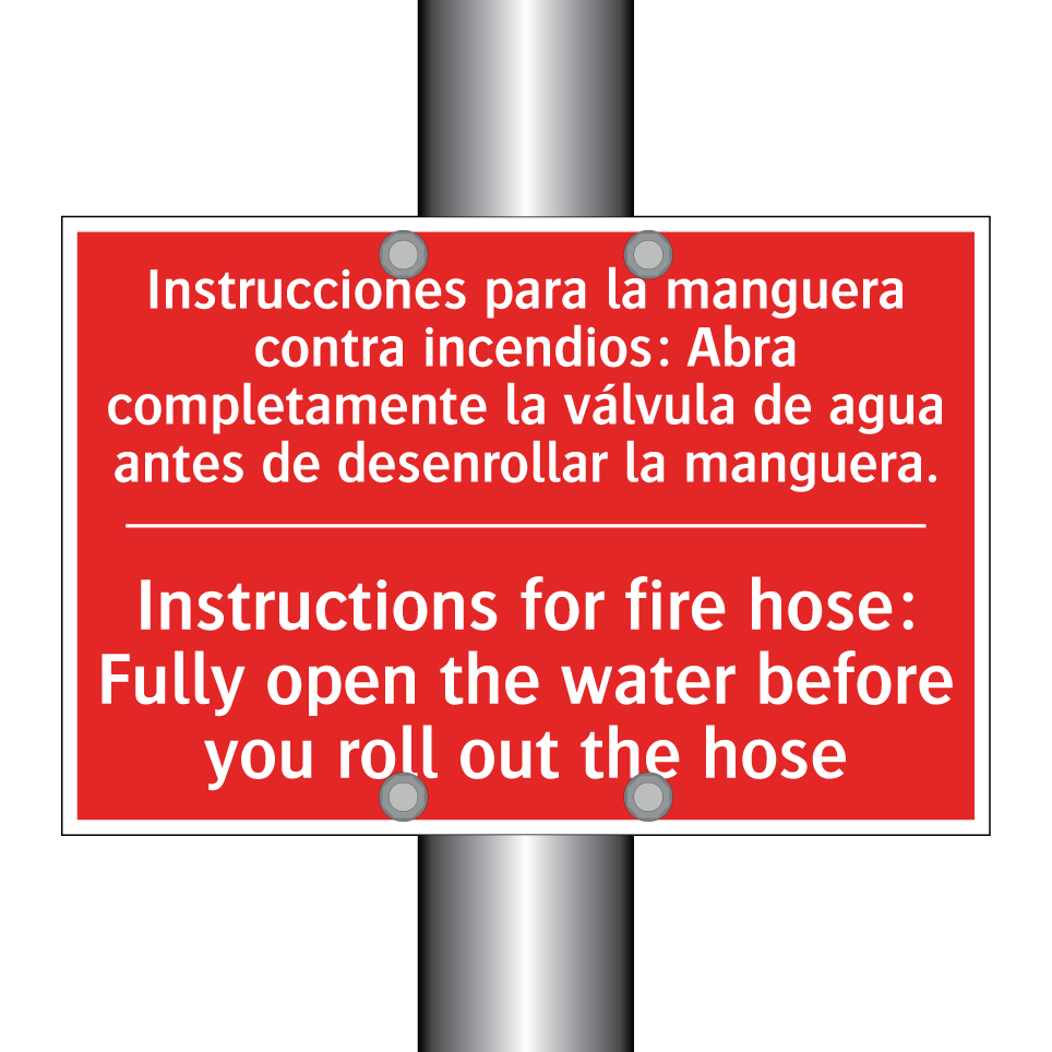 Instrucciones para la /.../ - Instructions for fire hose: /.../
