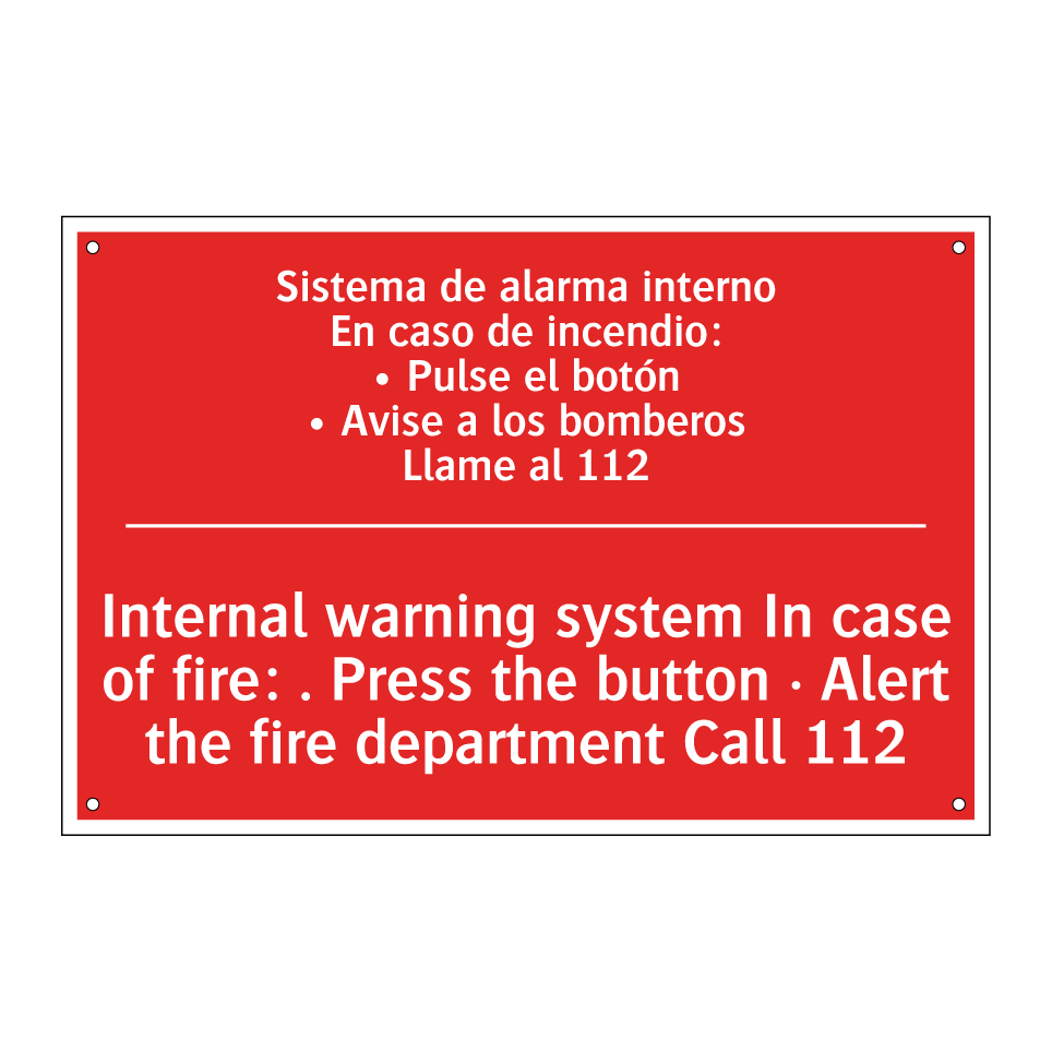 Sistema de alarma interno /.../ - Internal warning system In /.../