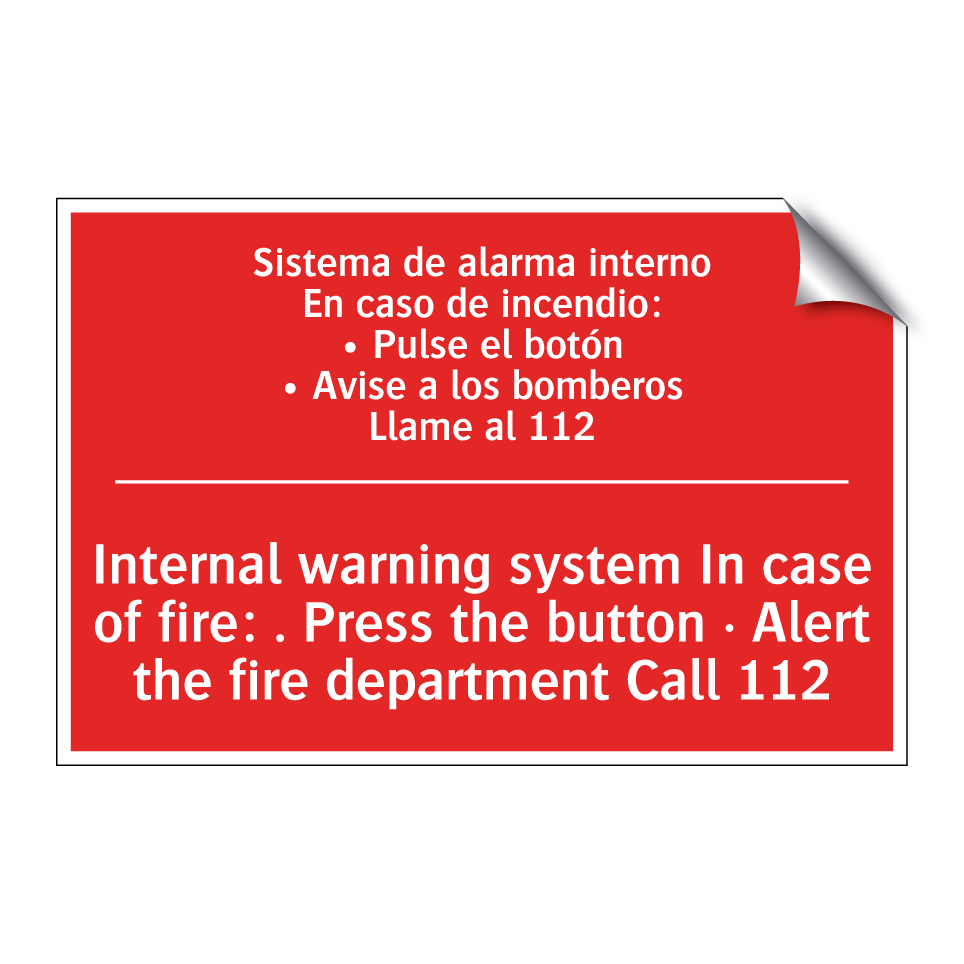 Sistema de alarma interno /.../ - Internal warning system In /.../