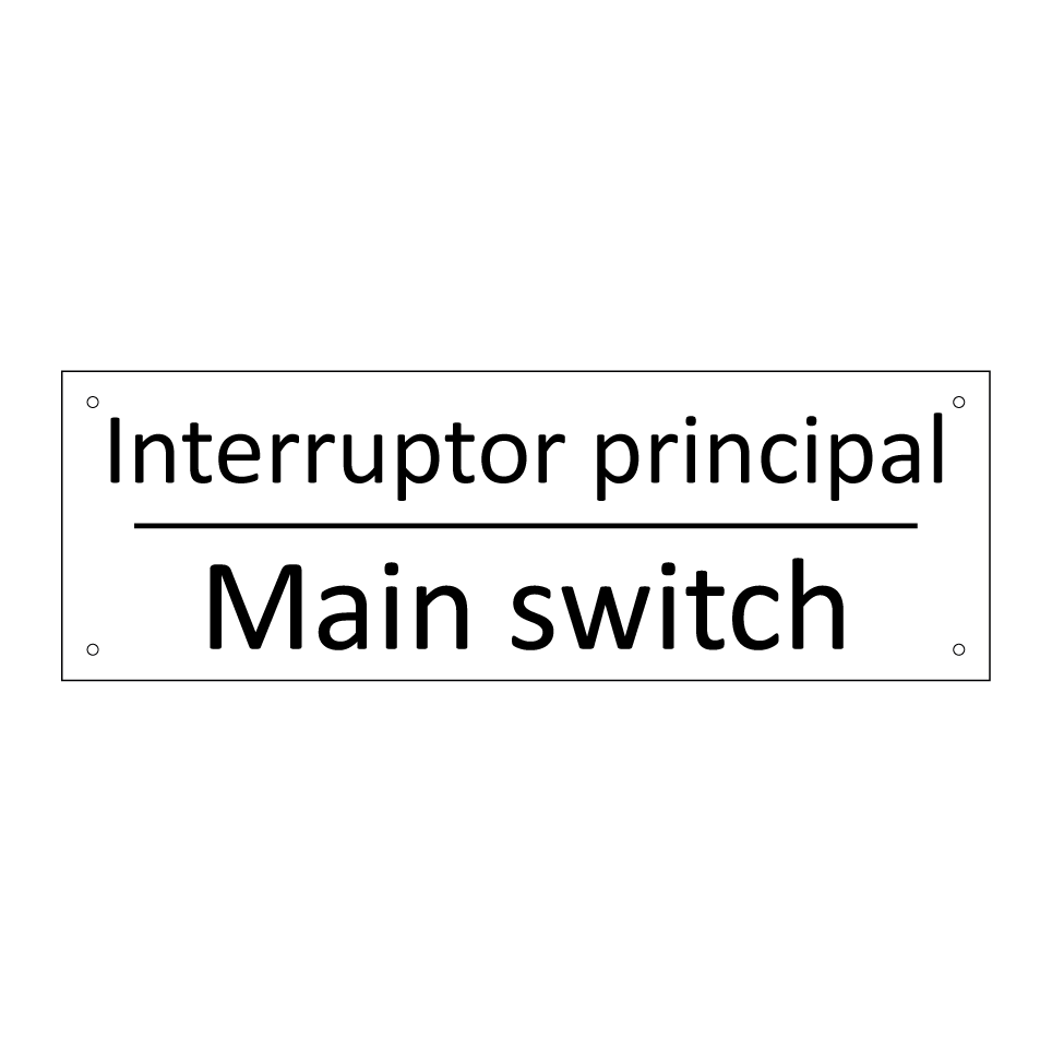 Interruptor principal - Main switch