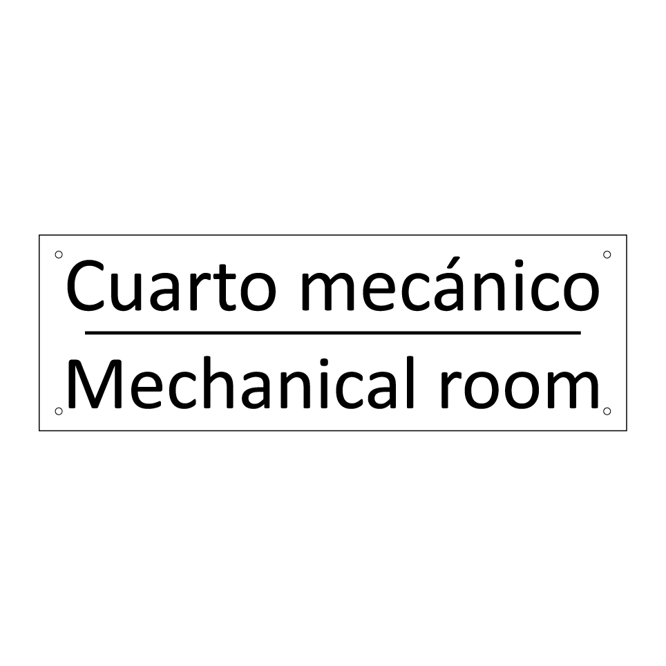 Cuarto mecánico - Mechanical room