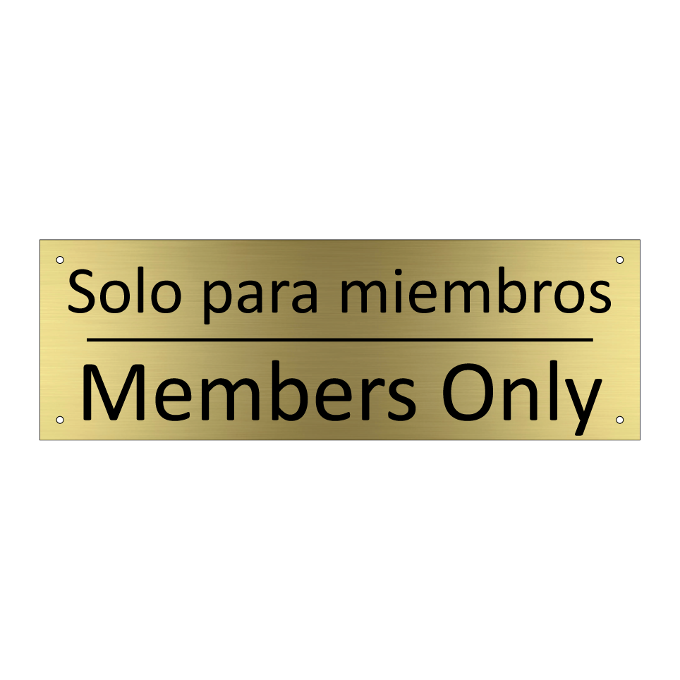 Solo para miembros - Members Only