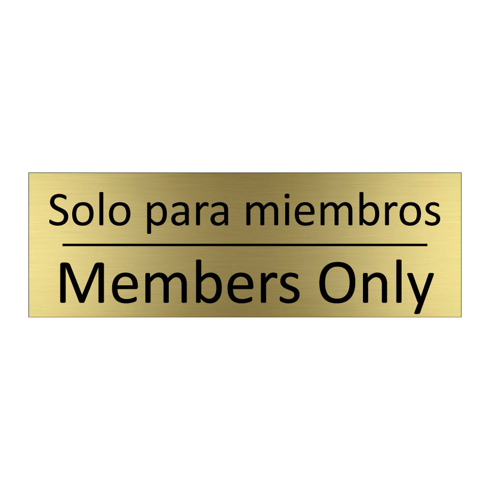 Solo para miembros - Members Only