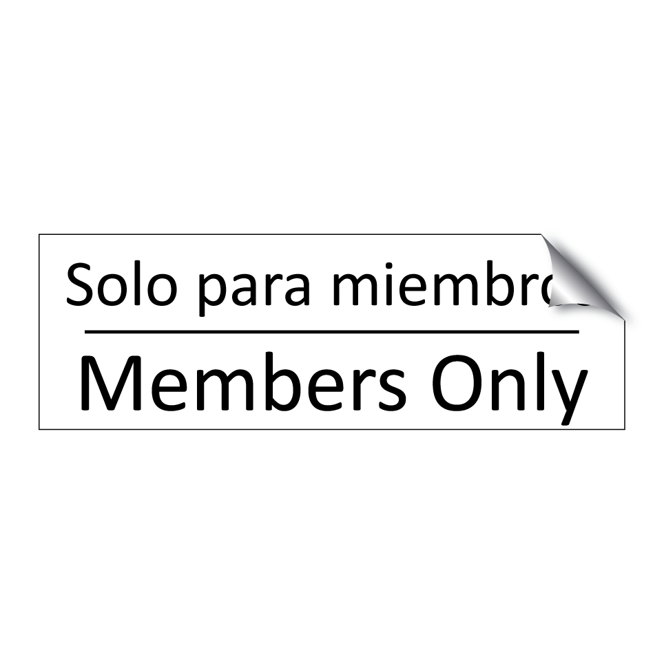 Solo para miembros - Members Only