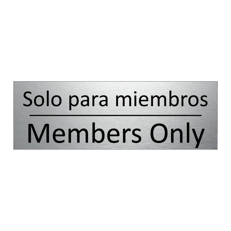 Solo para miembros - Members Only