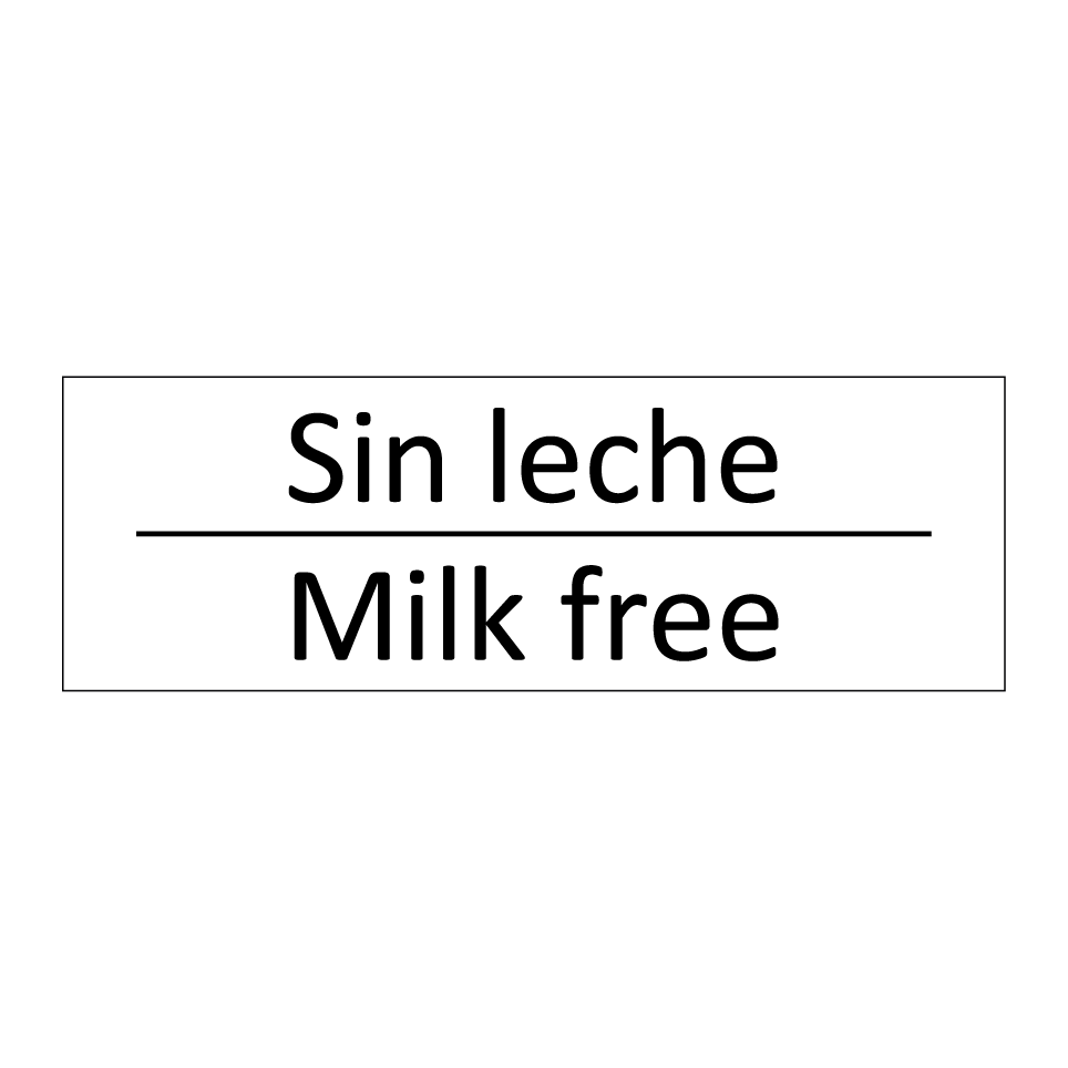 Sin leche - Milk free