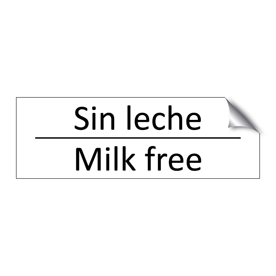 Sin leche - Milk free
