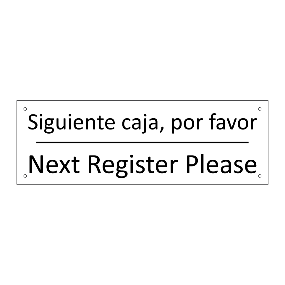 Siguiente caja, por favor - Next Register Please
