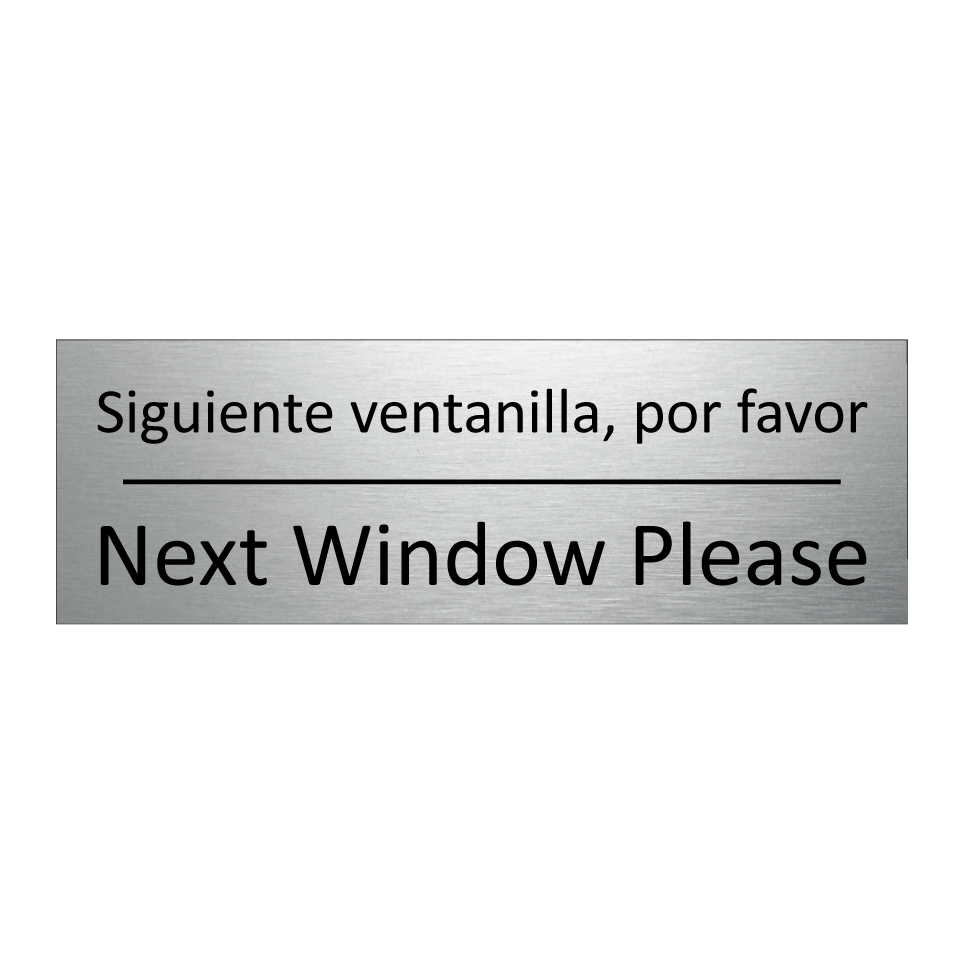 Siguiente ventanilla, por /.../ - Next Window Please