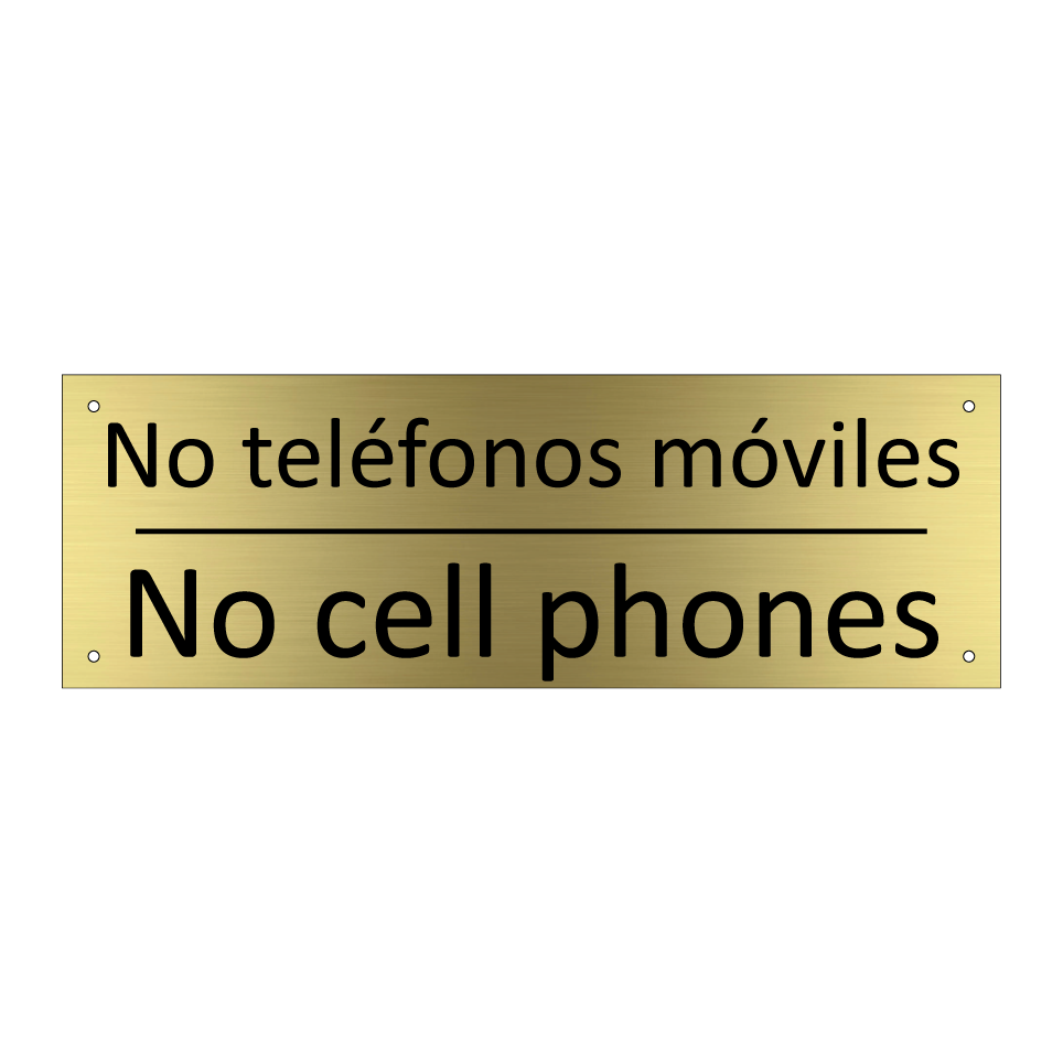 No teléfonos móviles - No cell phones