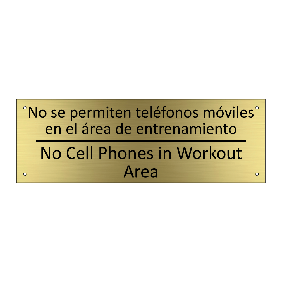 No se permiten teléfonos /.../ - No Cell Phones in Workout Area