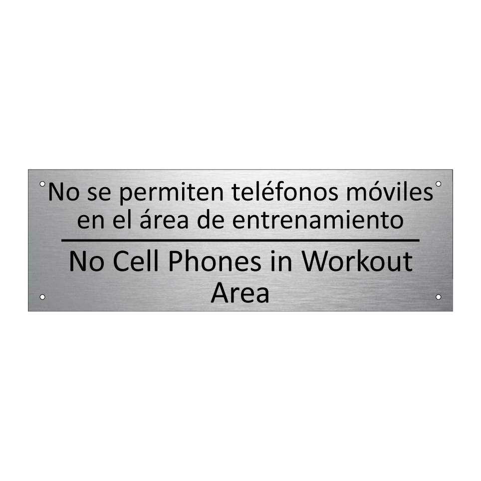 No se permiten teléfonos /.../ - No Cell Phones in Workout Area