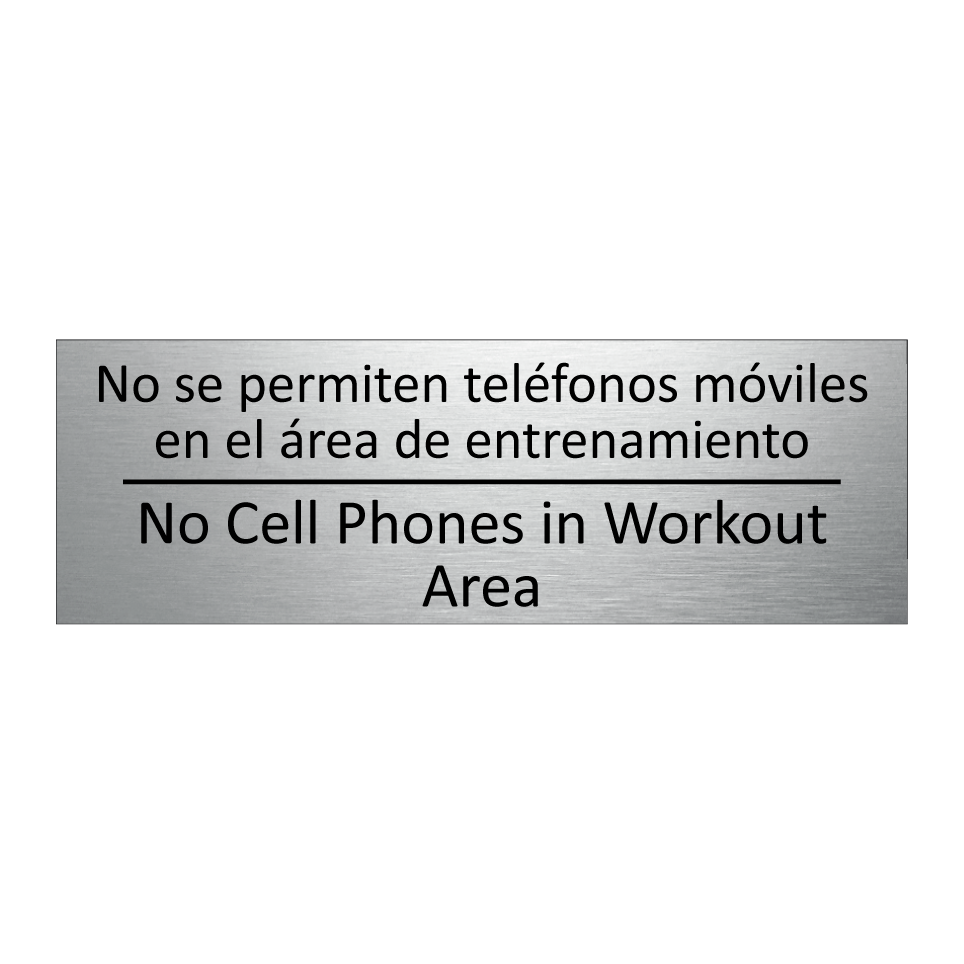 No se permiten teléfonos /.../ - No Cell Phones in Workout Area