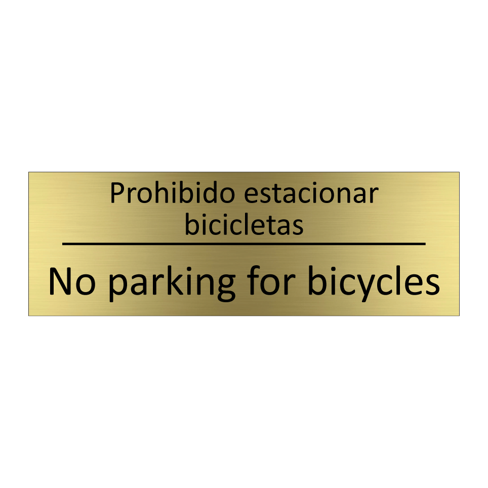 Prohibido estacionar /.../ - No parking for bicycles
