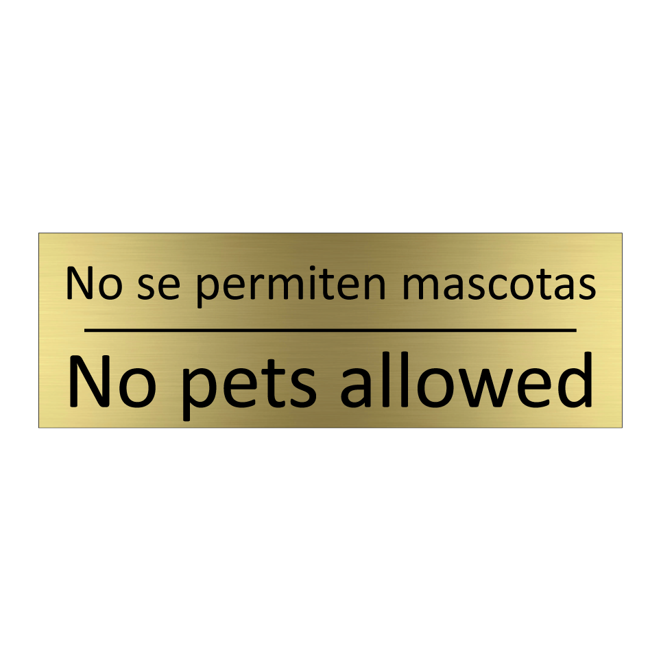 No se permiten mascotas - No pets allowed