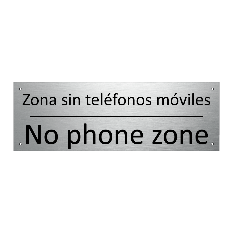 Zona sin teléfonos móviles - No phone zone