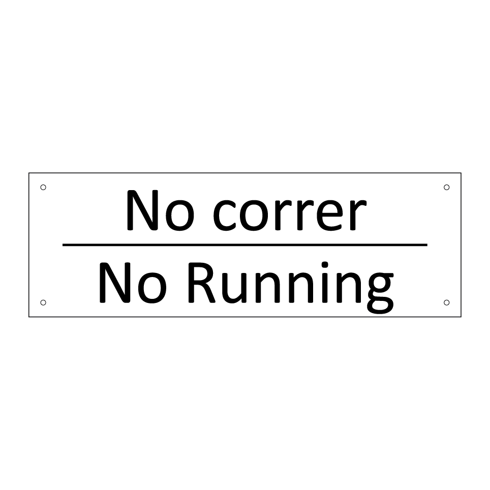 No correr - No Running