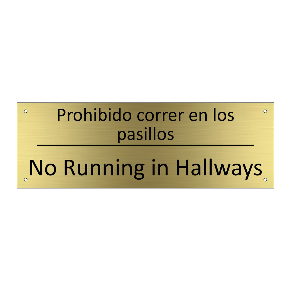 Prohibido correr en los /.../ - No Running in Hallways