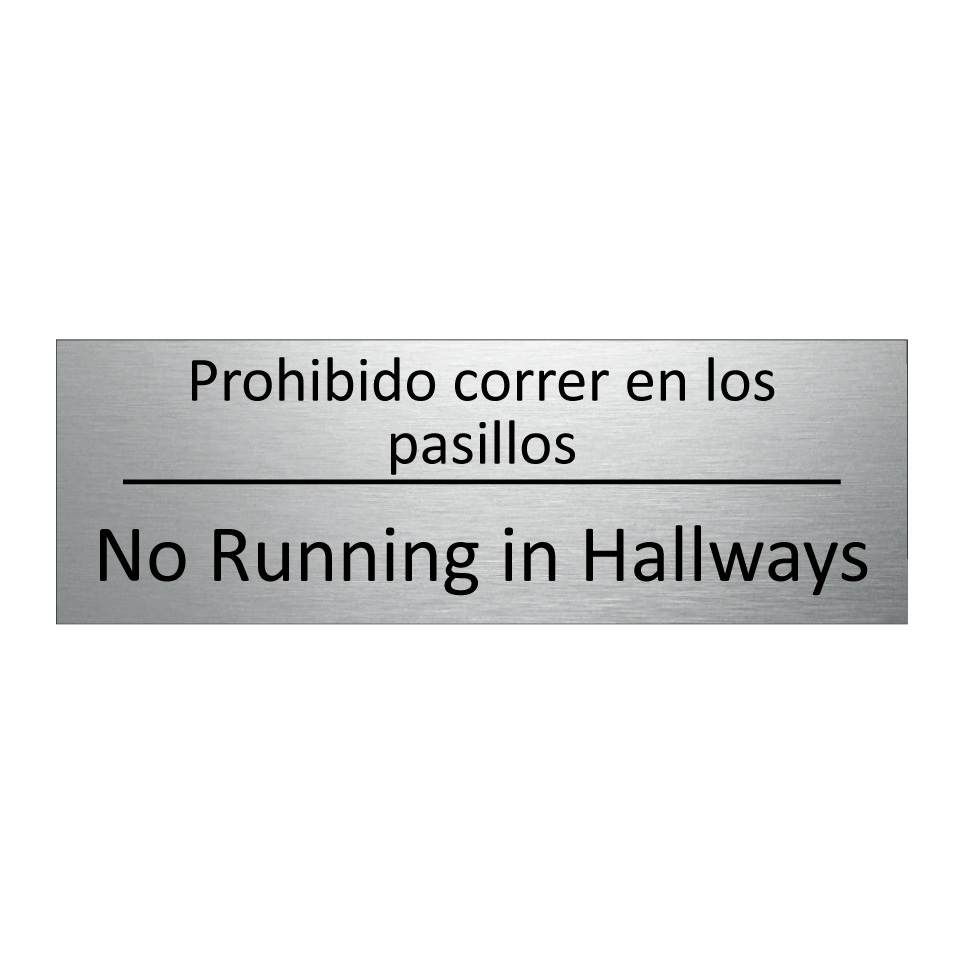 Prohibido correr en los /.../ - No Running in Hallways