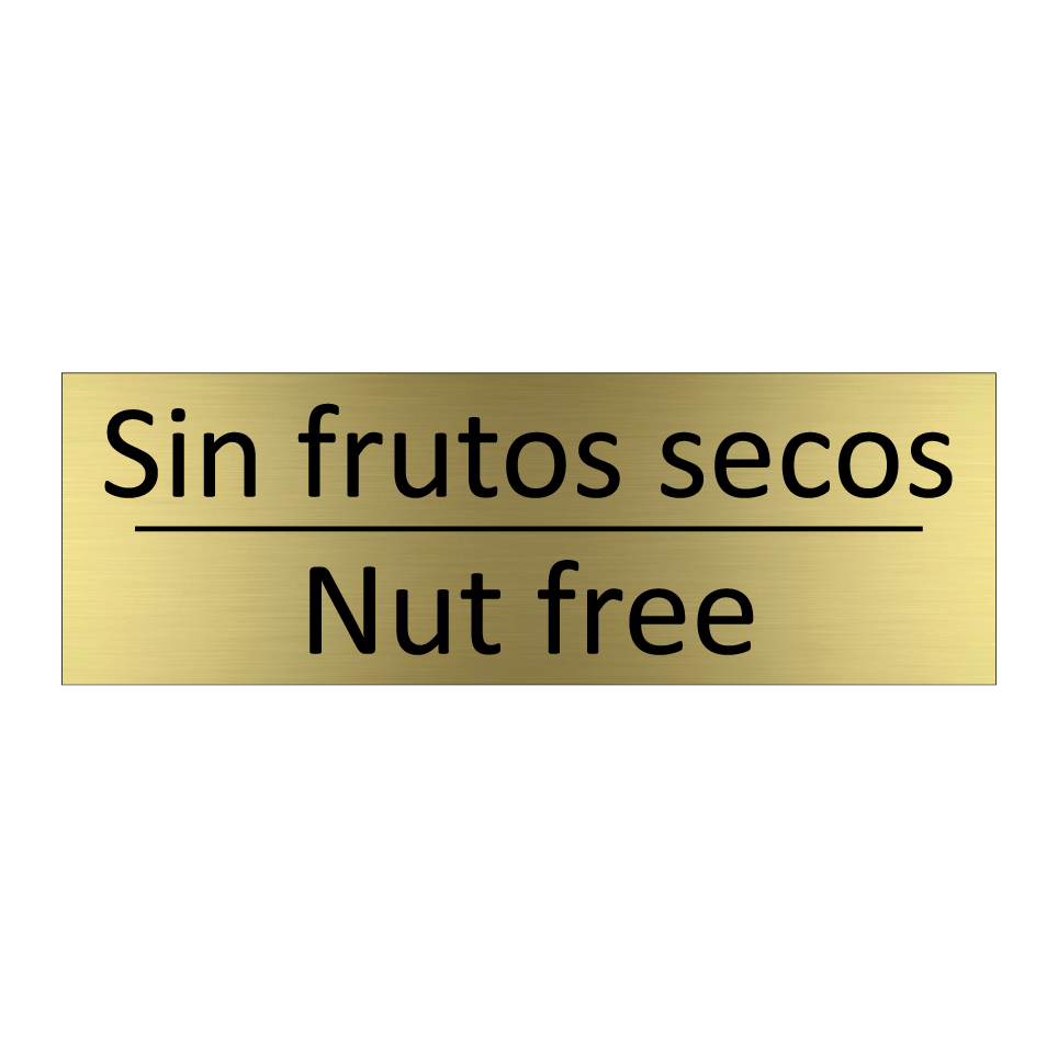 Sin frutos secos - Nut free