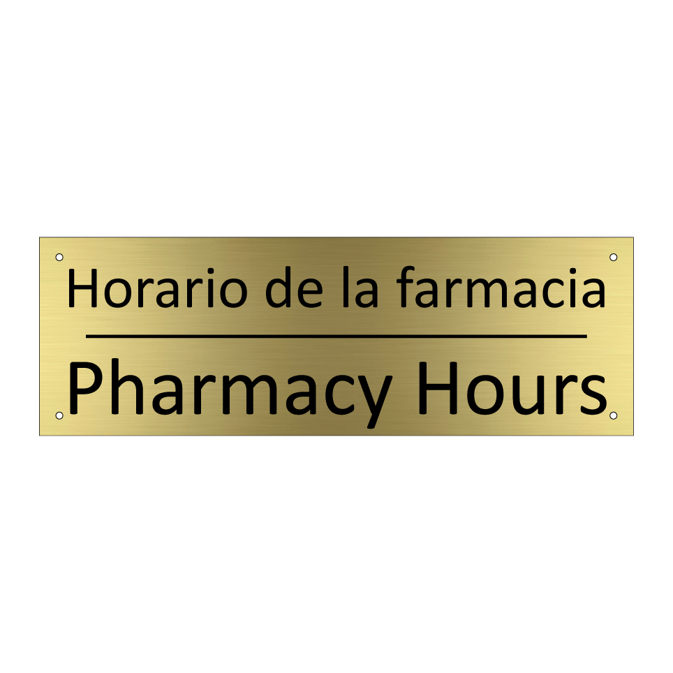 Horario de la farmacia - Pharmacy Hours