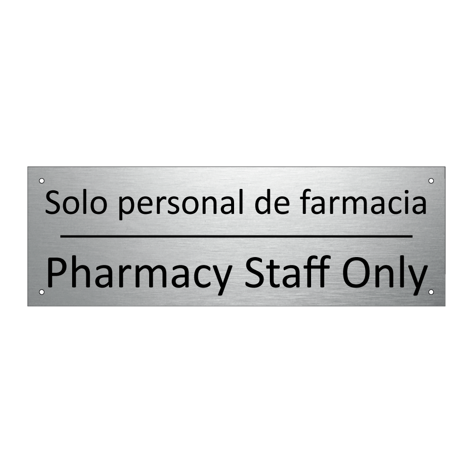 Solo personal de farmacia - Pharmacy Staff Only