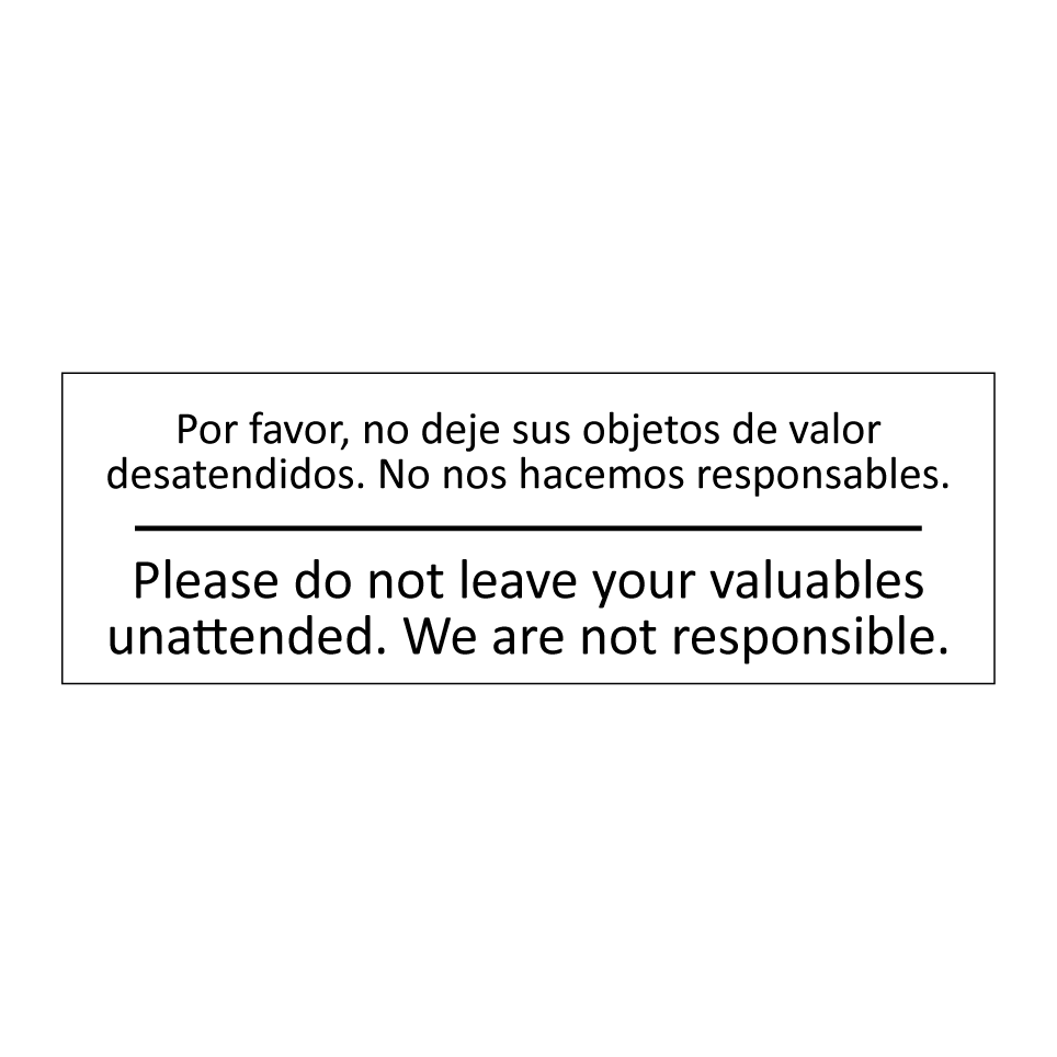 Por favor, no deje sus /.../ - Please do not leave your /.../