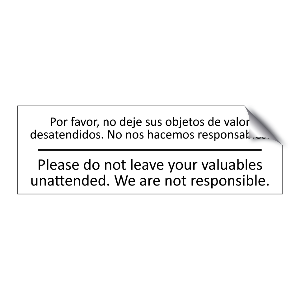 Por favor, no deje sus /.../ - Please do not leave your /.../
