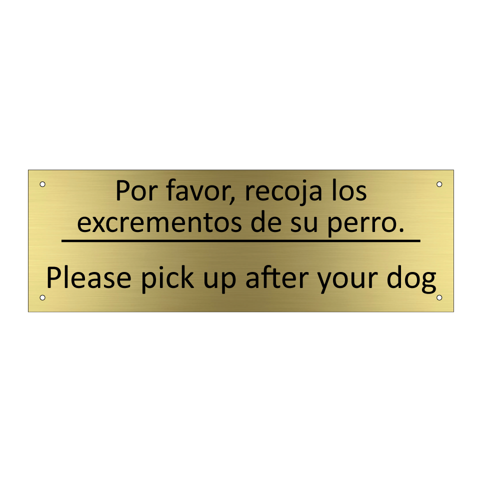 Por favor, recoja los /.../ - Please pick up after your dog