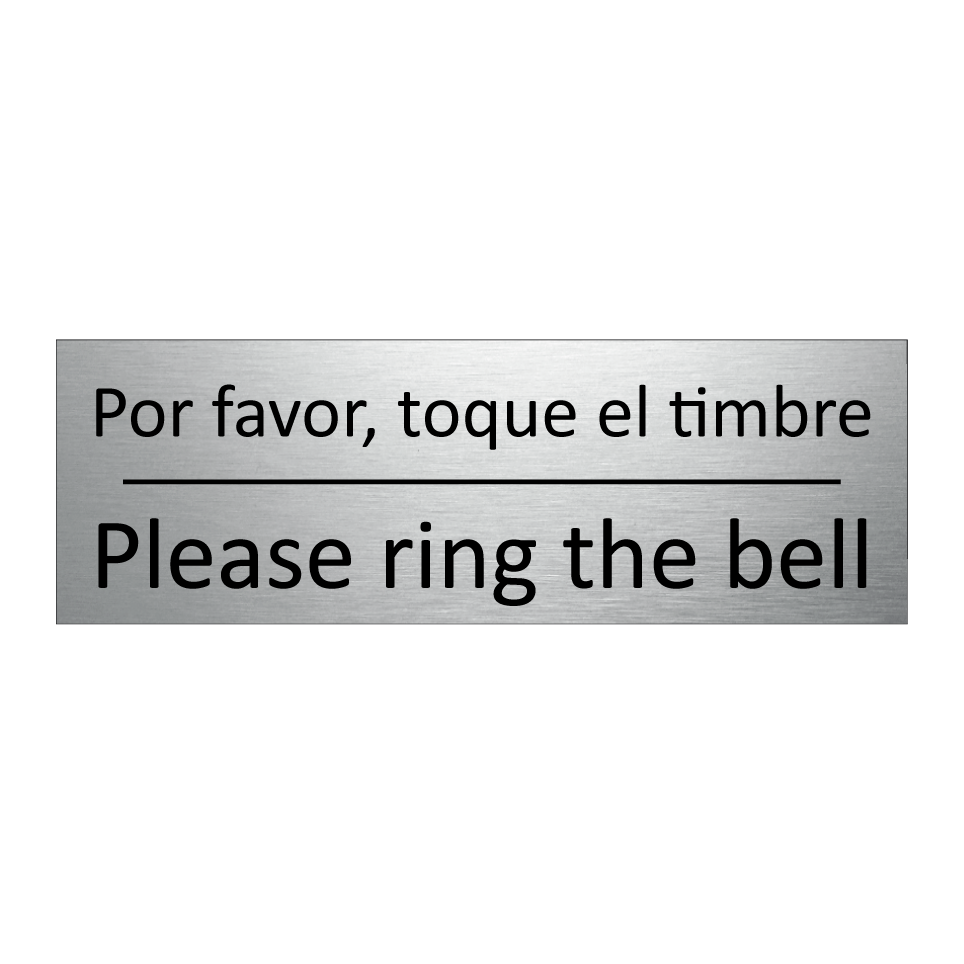 Por favor, toque el timbre - Please ring the bell